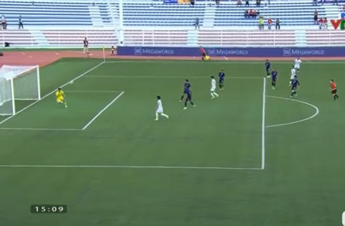 CLIP: U22 Myanmar ghi bàn san bằng cách biệt sau khi bị thủng lưới ở giây 18