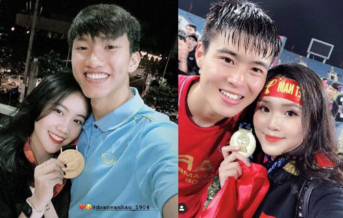 Đoàn Văn Hậu đeo huy chương vàng cho bạn gái hệt như couple Duy Mạnh - Quỳnh Anh: Đã vô địch lại còn có tình yêu đẹp, hoàn hảo quá rồi!