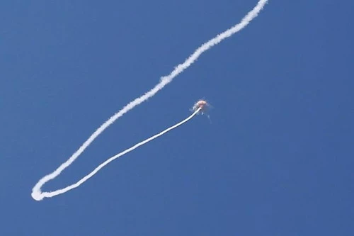 Một vụ đánh chặn của hệ thống phòng thủ tên lửa Iron Dome. Ảnh: South Front.