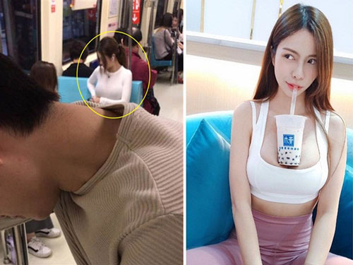 Chỉ đi tàu điện, cô gái cũng "gây thương nhớ" với tấm ảnh chụp trộm