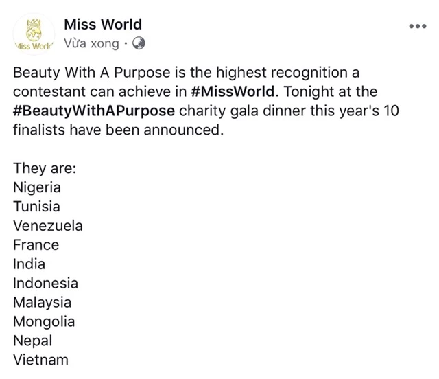 Dự án nhân ái của Lương Thùy Linh lọt danh sách 10 dự án hay nhất Hoa hậu Thế giới 2019 - 2