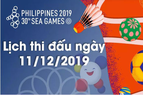 Lịch thi đấu và bế mạc SEA Games 30 ngày 11/12