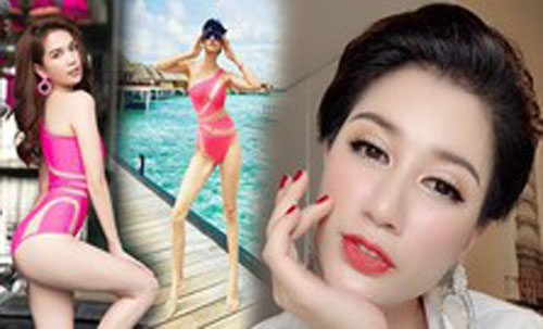 Phát 'sốt' với ảnh Trang Trần diện bikini được Ngọc Trinh tặng