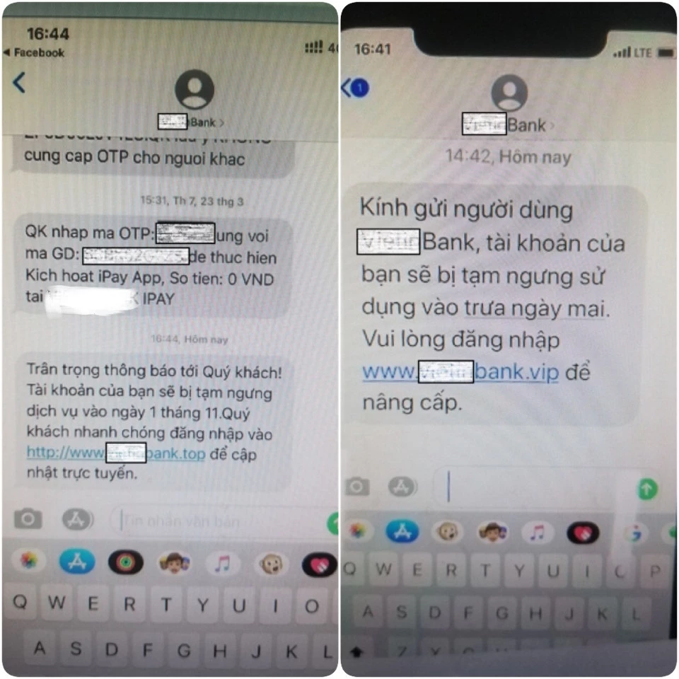 Một dạng tin nhắn lừa đảo. Một dạng tin nhắn lừa đảo.