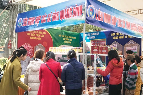 Gian hàng của Liên minh HTX tỉnh Quảng Bình tại Hội chợ