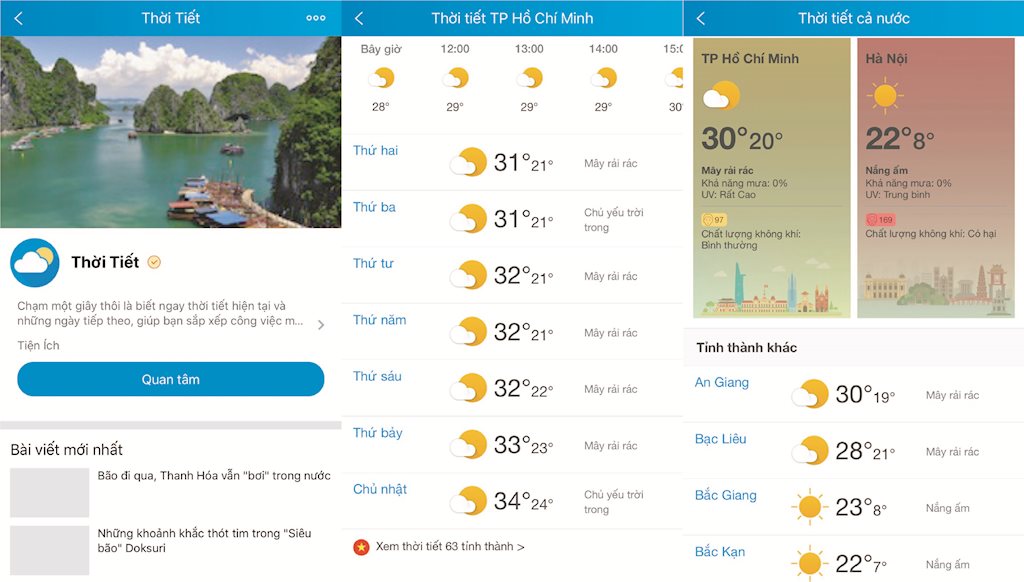 Người dùng Zalo có thể theo dõi chất lượng không khí và chỉ số UV theo thời gian thực