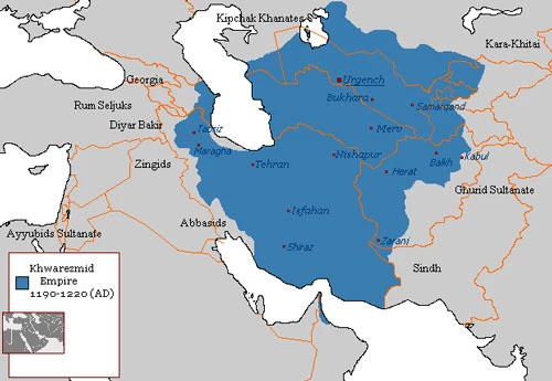 Khwarezm là một đế chế hùng mạnh từng cai trị một lãnh thổ rộng lớn mà ngày nay là Iran và các nước Trung Á. Sự diệt vong chóng vánh của đế chế này đến từ cuộc trả thù tàn khốc của người Mông Cổ do Thành Cát Tư Hãn thống lĩnh.