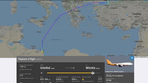MiG-21 của LNA phá hủy máy bay Boeing 747 của Thổ Nhĩ Kỳ tại Misrata