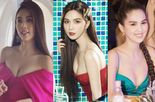 Ngọc Trinh o ép vòng 1 đến “bức tử” với những bộ váy áo độn đẩy hết cỡ