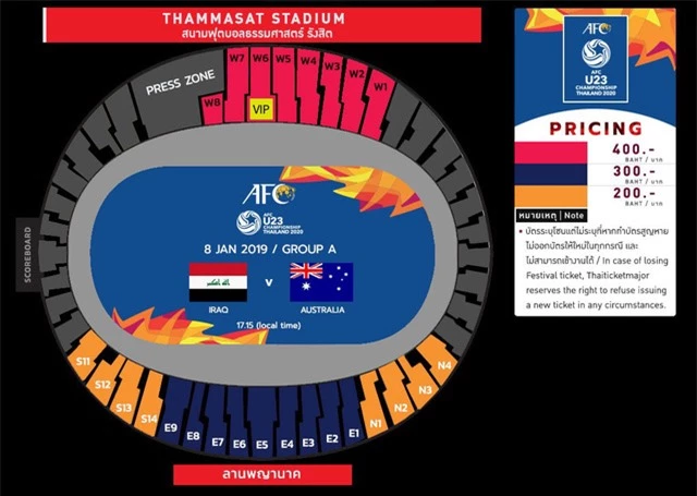 Giá vé xem U23 Việt Nam tại giải U23 châu Á 2020 cao nhất 306 nghìn đồng - Ảnh 1.