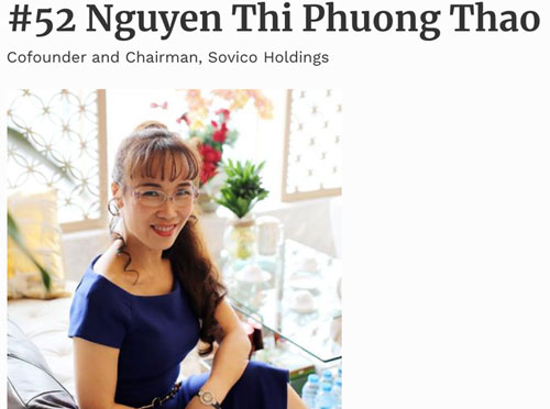 2,7 tỷ USD trong tay, bà Nguyễn Thị Phương Thảo vào top “quyền lực nhất thế giới”