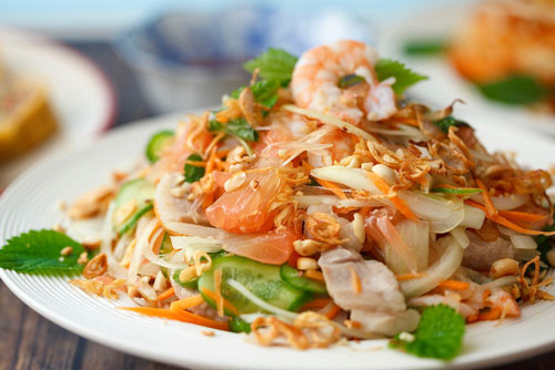 Giải ngán ngày tết với món gỏi bưởi tôm thịt lạ miệng
