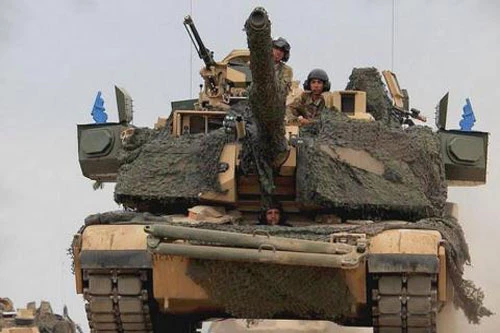 Xe tăng Mỹ trang bị hệ thống Trophy-A của Israel.
