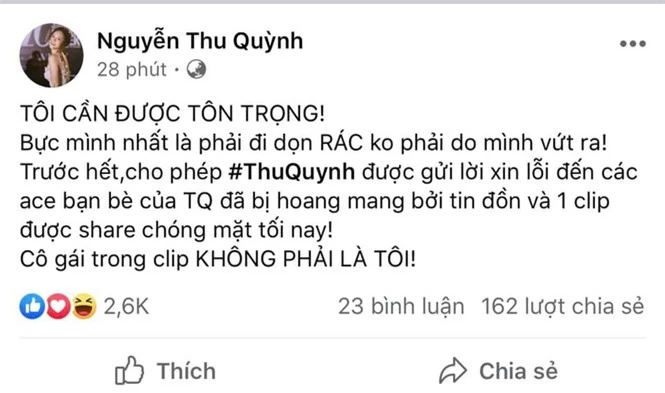 Thu Quỳnh đáp trả gắt về tin đồn lộ clip nóng xôn xao cộng đồng mạng - ảnh 1