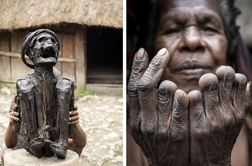 Bộ tộc có tập tục mai táng kỳ lạ nhất thế giới: Hun khói tổ tiên mỗi ngày để bảo quản xác, phụ nữ phải chặt một đốt tay khi người thân qua đời