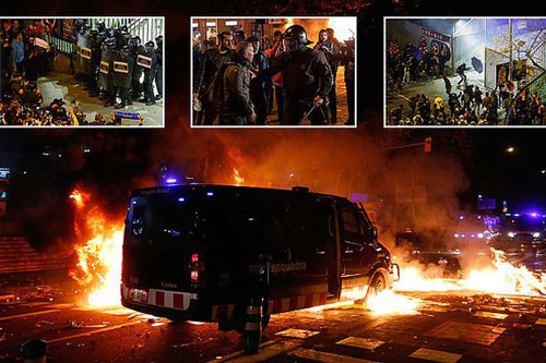 Dư âm Siêu kinh điển: Bạo loạn phía ngoài sân Nou Camp, 46 người bị thương!