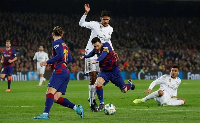 Messi không có nhiều đất diễn trận này nên Barca không thể đánh bại Real