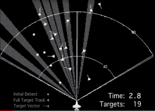 Màn hình radar của tiêm kích tàng hình F-35 Lightning II. Ảnh: Lockheed Martin.