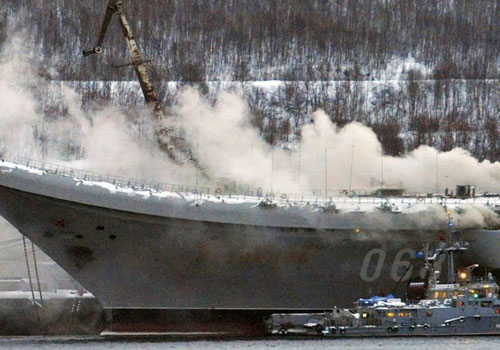 Nga bị Trung Quốc chế giễu vì để cháy tàu sân bay duy nhất