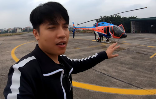 NTN chơi lớn, thuê hẳn trực thăng bay ngắm cảnh, người xem nhìn mà cảm thán "Chỉ biết ước"