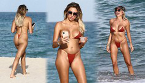 'Đỏ mặt' khi nhìn Khloe Terae diện áo tắm 2 mảnh nhỏ xíu