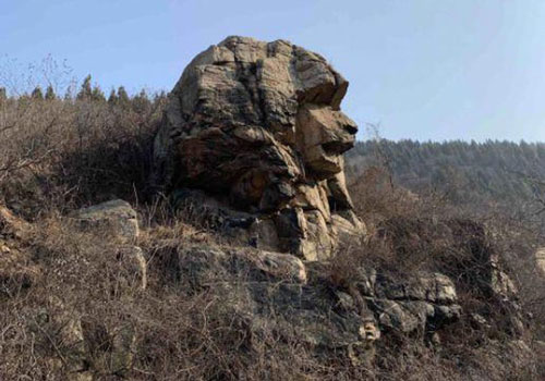 Kỳ bí mỏm đá tự nhiên giống hệt tượng nhân sư, "vượn đá"