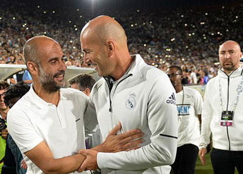 Zidane gọi Guardiola là HLV giỏi nhất thế giới
