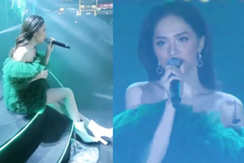 Hương Giang đau gập người hát không được nhưng màn khoe giọng thều thào, hụt hơi lại bị chỉ trích nặng nề