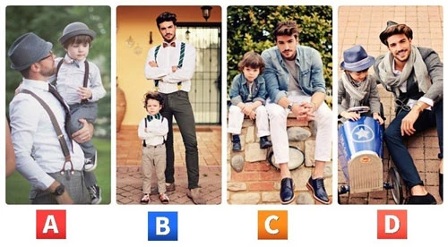 Bạn thích nhất bức hình bố và con nào?