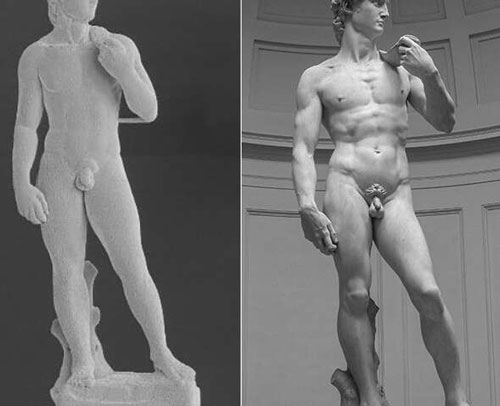 In 3D tượng David siêu nhỏ, chỉ cao 1 mm