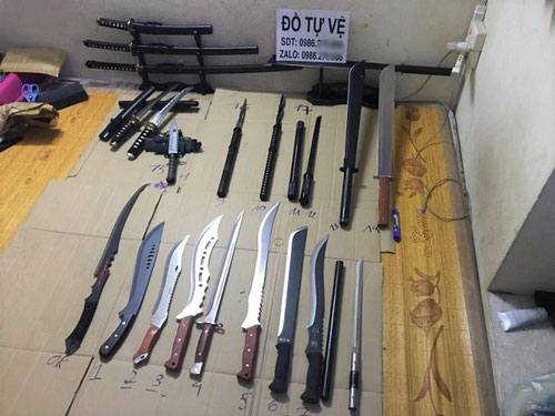 Hải Phòng: Đánh sập “đại lý” chuyên mua bán vũ khí thô sơ qua mạng