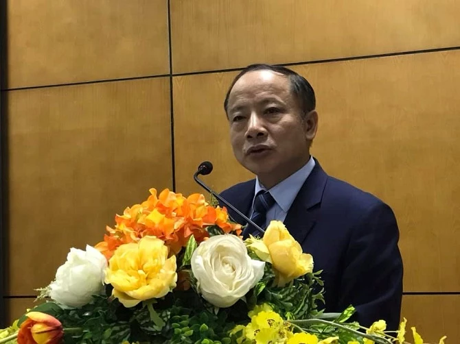 Chủ tịch VINASME Nguyễn Văn Thân phát biểu tại Hội nghị Tổng kết Chương trình cấp quốc gia về (xúc tiến thương mại) XTTM năm 2019.