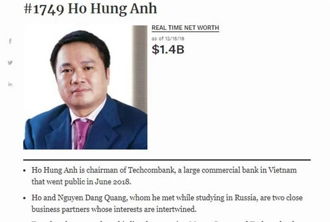 Cuối năm biến động, điểm lại khối tiền của tỷ phú USD Việt Nam