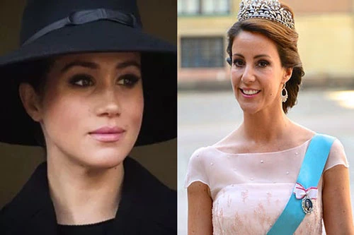 Công nương Đan Mạch (phải) không đứng về phía Meghan Markle.