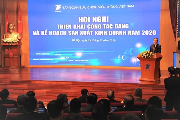 Ông Phạm Đức Long, Tổng giám đốc VNPT phát biểu tại Hội nghị.