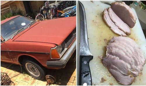 Nắng nóng ở Australia nướng chín cả tảng thịt lợn trong ôtô