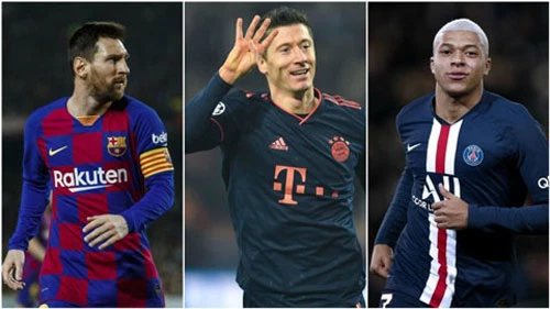 Lewandowski là cẩu thủ ghi nhiều bàn thắn nhất năm 2019 (54)Lionel Messi Kylian Mbappe