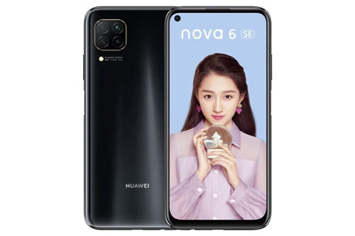 Huawei Nova 6 SE sở hữu thiết kế với khung kim loại, 2 bề mặt phủ kính cường lực. Máy có kích thước 159,2x76,3x8,7 mm, trọng lượng 183 g. 