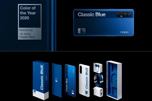 Oppo Reno3 Pro màu Pantone Classic Blue.