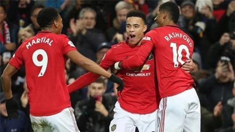 Bộ 3 tiền đạo Martial - Rashford - Greenwood đã có ngày thi đấu chói sáng