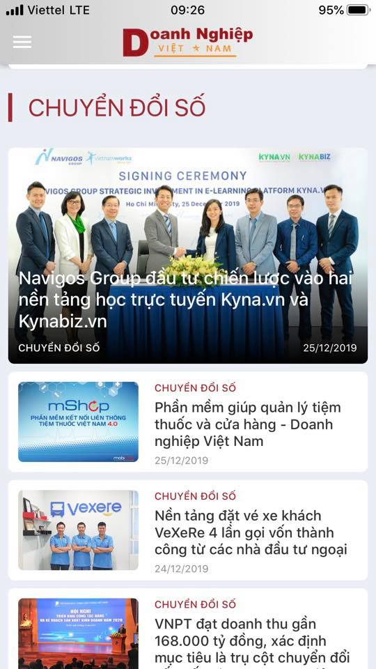 Link tải App đọc báo Doanh nghiệp Việt Nam trên iOS và Android