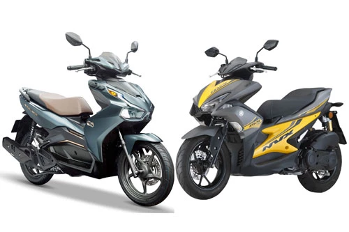 Honda Air Blade 150cc 2020 và Yamaha NVX 155 (phải).