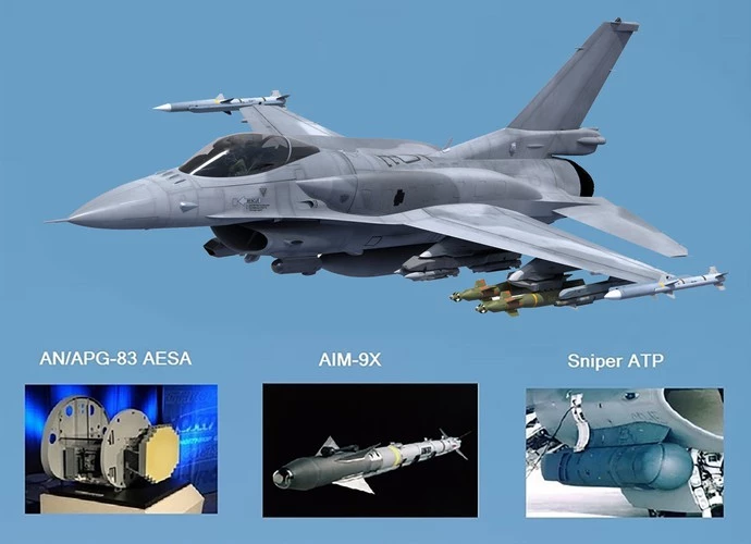 Tập đoàn Lockheed Martin đang phối hợp với Không quân Mỹ nâng cấp phiên bản máy bay F-16V với hệ thống radar tạo chùm nhanh (SABR) quét mảng pha điện tử chủ động (AESA) APG-83 tân tiến của tập đoàn Northrop Grumman, với sự cải tiến này chiến đấu cơ F-16 sẽ mang trong mình một sức mạnh mới.