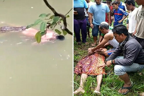 Kinh hoàng trước cảnh cá sấu trả lại xác người