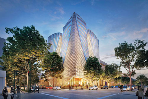 "Sốc" với tòa nhà mặt tiền bao phủ lớp thép uốn lượn độc đáo