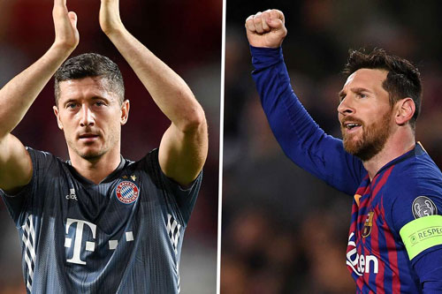 Top 10 chân sút hàng đầu châu Âu năm 2019: Lewandowski bỏ xa Messi