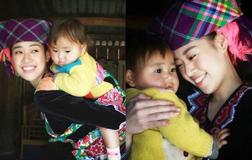 Tân Hoa hậu Khánh Vân hoá cô gái H'Mông khoe sắc cực xinh, khoảnh khắc bế em bé đáng yêu gây chú ý!