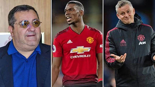 Raiola coi thường Solskjaer ra mặt dù khẳng định Pogba ở lại M.U