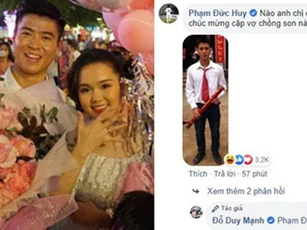 Vừa cầu hôn thành công bạn gái, Duy Mạnh đã bị cả dàn cầu thủ đăng ảnh "dìm hàng", cà khịa cực lầy