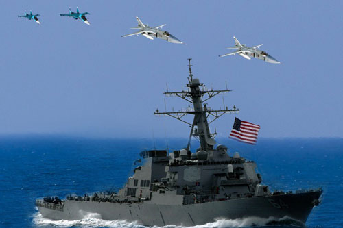 Loạt tiêm kích Nga tập tấn công tàu chiến Mỹ ở Biển Đen, Washington giận "sôi máu"